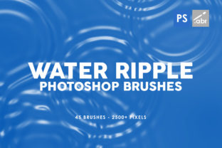 45 Water Ripple Stamp Brushes for Dynamic Design