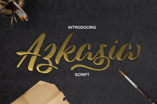 Azkasia: Bold Brushed Lettering for Design