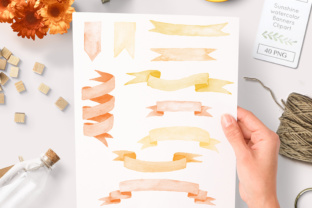 Bringing Warmth to Your Designs: A Guide to Sunny Banners Orange Watercolor Graphics