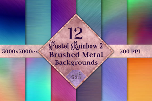 Exploring the Aesthetic Potential of Pastel Rainbow 2 Brushed Metal Style Backgrounds