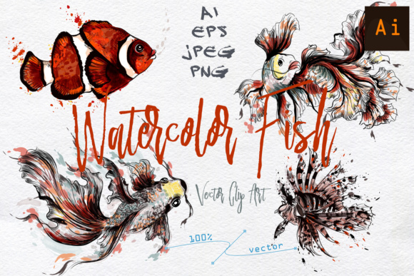 Exploring Watercolor Fish: A Guide to Digital Hand-Painted Design Assets