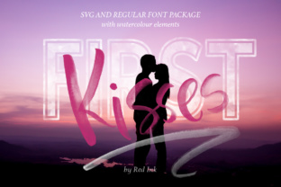 First Kisses: A Hand-Drawn Watercolor Font Collection