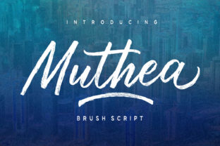 Muthea: A Brushed Texture Font for Authentic Design