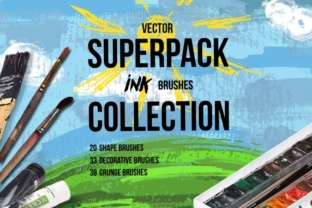 Superpack 91 Ink Brushes: Your Ultimate Vector Toolkit